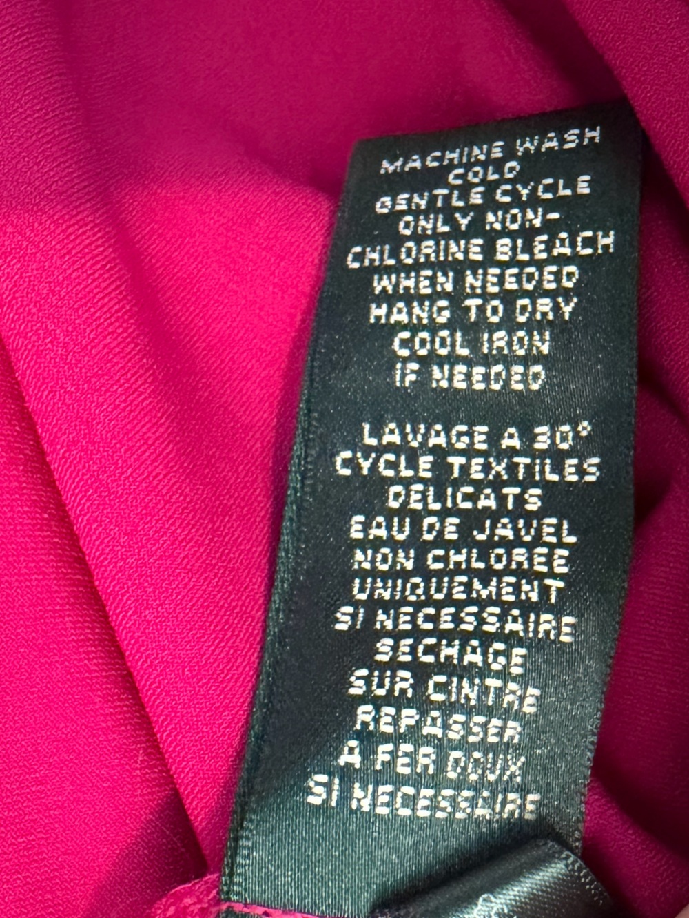Ralph Lauren Pink Raspberry Long Sleeve Surplice Wrap Dress - Picture 14 of 14